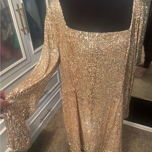 Lilly Pulitzer Gold Metallic Sequin Romper